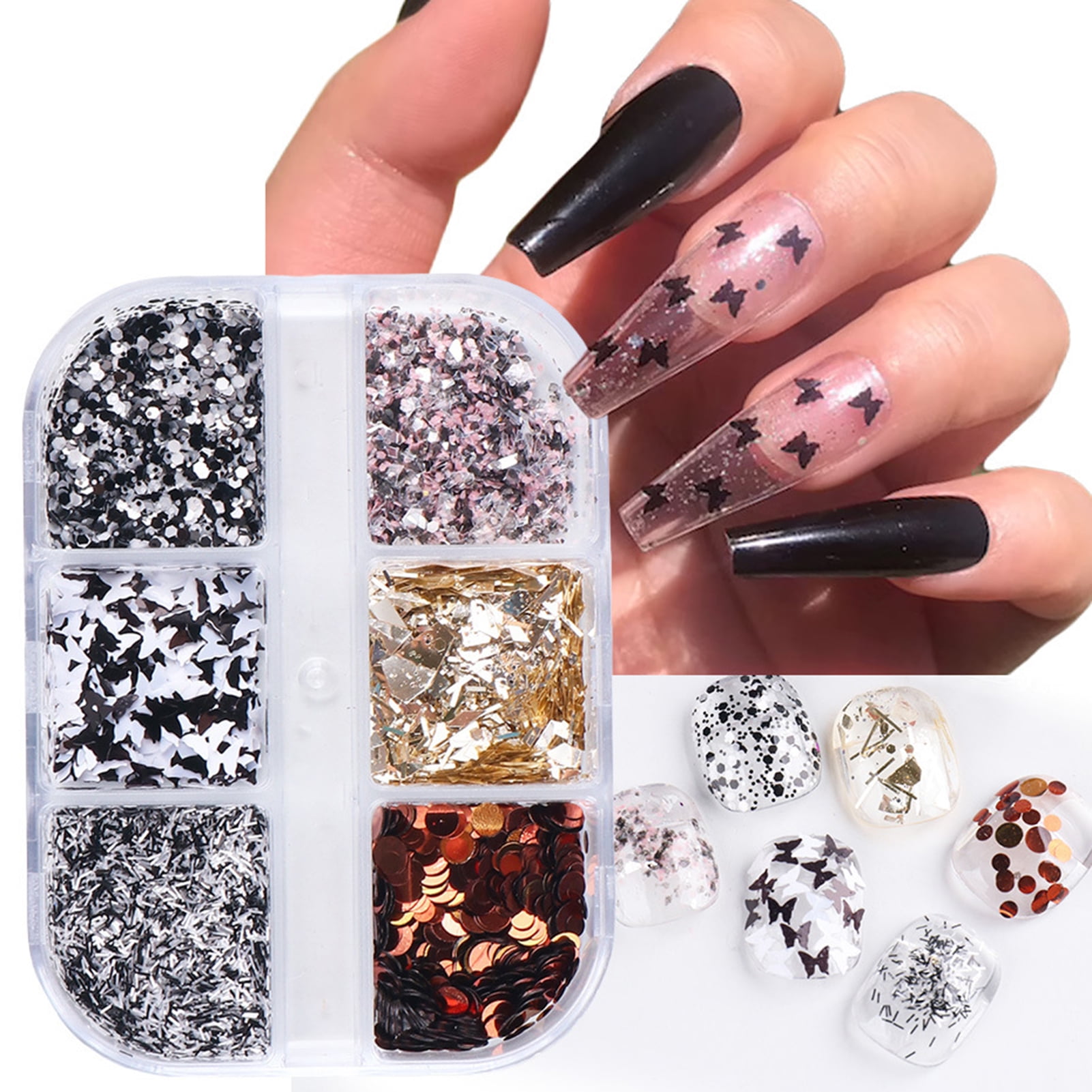 Xinkurui 1 Box Nail Sequins Bright Reflective High Saturation Foils Luxury Nail  Design Irregular Flakes for Manicure - Walmart.com