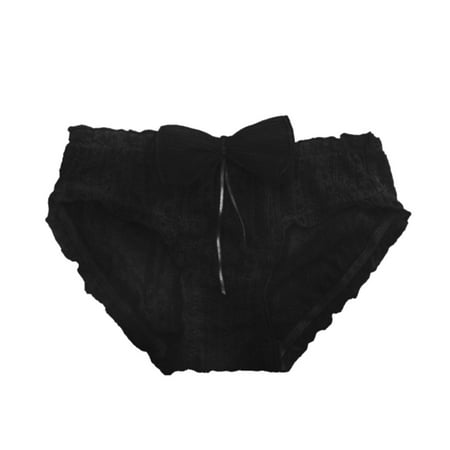 

Ladies Panties Plus Size Thin Breathable Cotton Crotch Light Breathable Bow Low Waist Triangle Cute Underpanties For Women