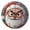 Black, variant on Cute Santa with Glasses Round Wall Clock Silent Analog Battery Operated Gold Pointer Home Decor 9.84" Diameter