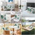 thumbnail image 6 of Abstract Floral Outdoor Pillow Covers Pack of 2 White Green Flower Gold Line Retro Petals Waterproof Throw Pillow Covers Decorative Cushion Cases for Patio Garden Tent Balcony Couch 20x20 inch, 6 of 8