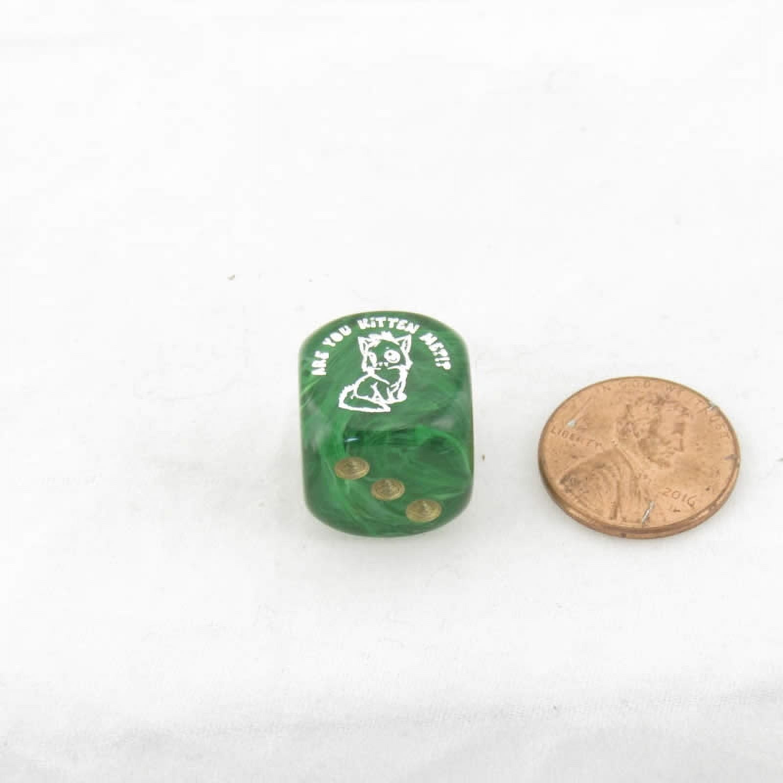 Are You Kitten Me Dice Assorted Colors with Pips 16mm (5/8in) D6 Pack of 15 Wondertrail