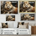 thumbnail image 4 of Designart "Lion composition Of Nature II" Animals Floater Framed Wall Decor, 4 of 7