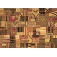 thumbnail image 1 of Ahgly Company Indoor Rectangle Patchwork Brown Transitional Area Rugs, 2' x 3', 1 of 4