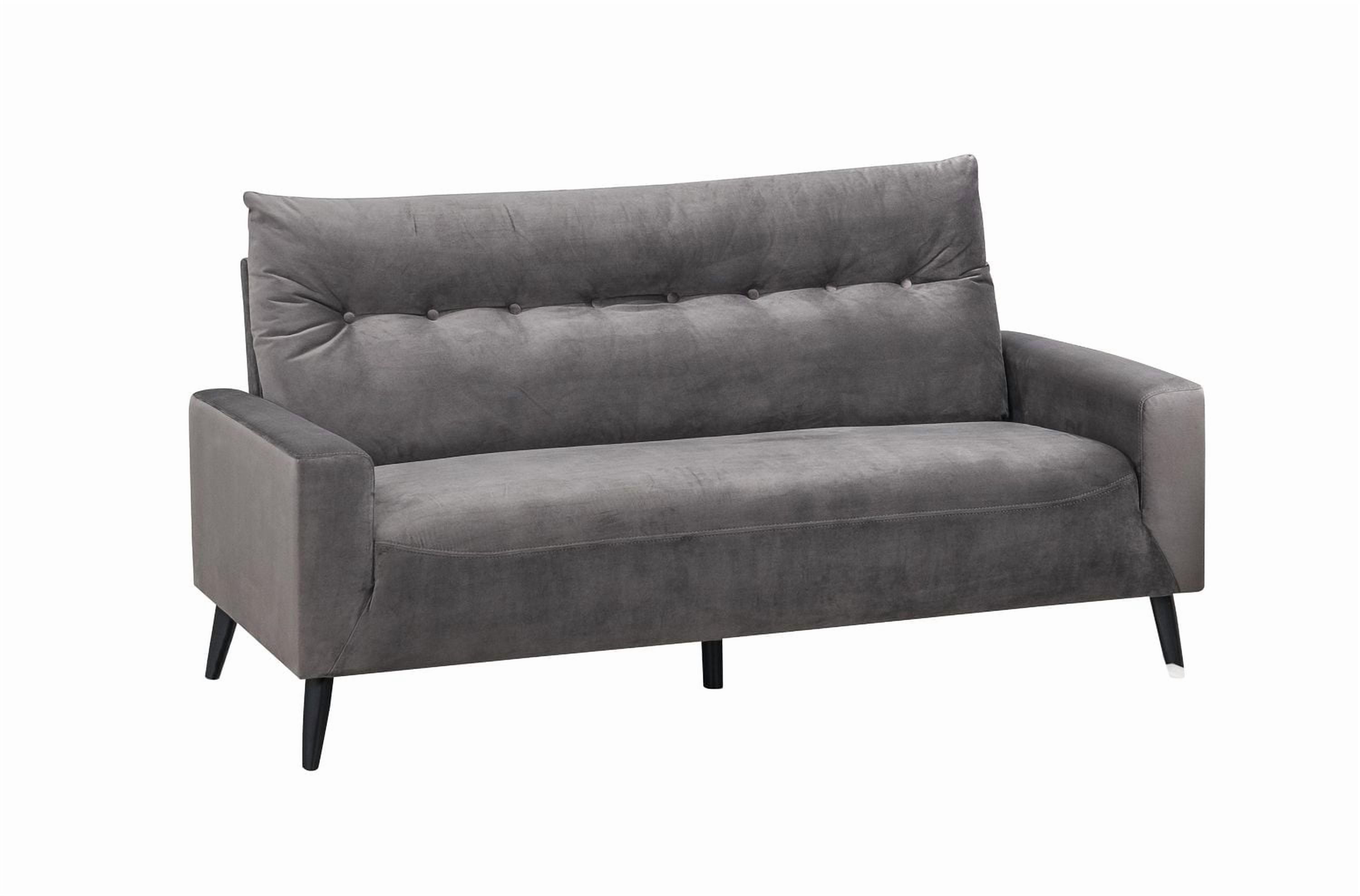 Topline Home Furnishings Ensemble mobilier 2 pièces : sofa et fauteuil en velours