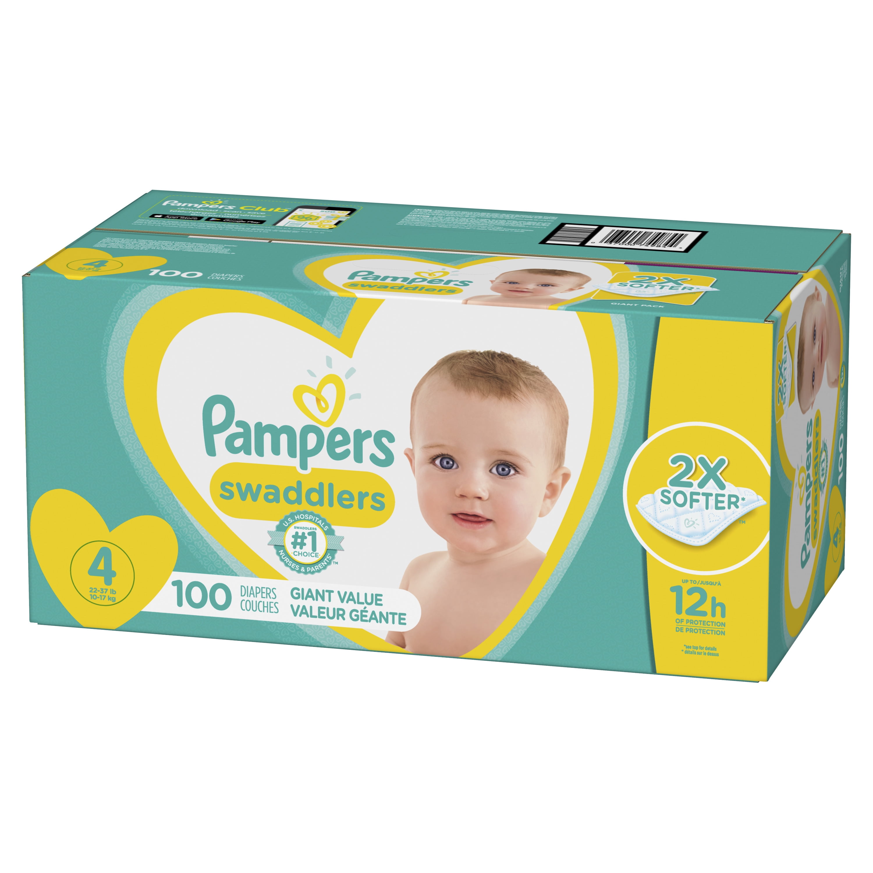 Pampers Swaddlers Diapers Size 4 100 Count
