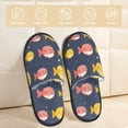 thumbnail image 2 of Balery Cute Puffer Fish Pantuflas de Casa de Felpa Silenciosas con Diseño Estampado, Zapatillas Cómodas Antideslizantes de Algodón para Interior-Medium, 2 of 8