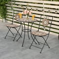 thumbnail image 4 of Gymax 3 PCS Outdoor Bistro Set Patio Conversation Furniture Set w/ 1 Round Mosaic Coffee Table, 4 of 10