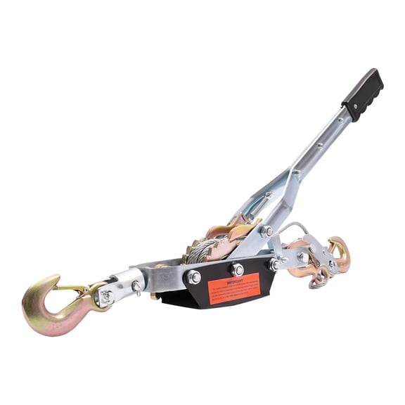 5 Ton (10,000 LBS) Pulling Capacity Heavy Duty Power Puller Come Along Winch with 3 Hooks 2 Gears Hoist Winch Cable Stretcher Lift