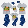 thumbnail image 1 of Pijamas familiares navideños a juego, conjuntos de pijamas grises, árboles de coco, Navidad en julio, 1 of 3