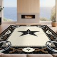thumbnail image 2 of Design&I 8'x10' Washable Area Rug Extra Large Skid-Resistant Low Profile Cowboy Horseshoe Entry Border Decorative Covering Bathroom Themed for Living Room, Family, 2 of 7