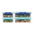 thumbnail image 2 of Sistema To Go Stax Leakproof Food Storage Containers, 2 x 1 L & 2 x 2.2 L, Airtight, Stackable, Easy Locking Clips, BPA-Free, Blue & Teal (Colour Not Selectable), 2 of 6