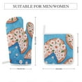 thumbnail image 2 of Fun Pizza Oven Mitt And Pot Holder Set Oven Glove for Kitchen Baking Cooking Grilling, 2 of 6