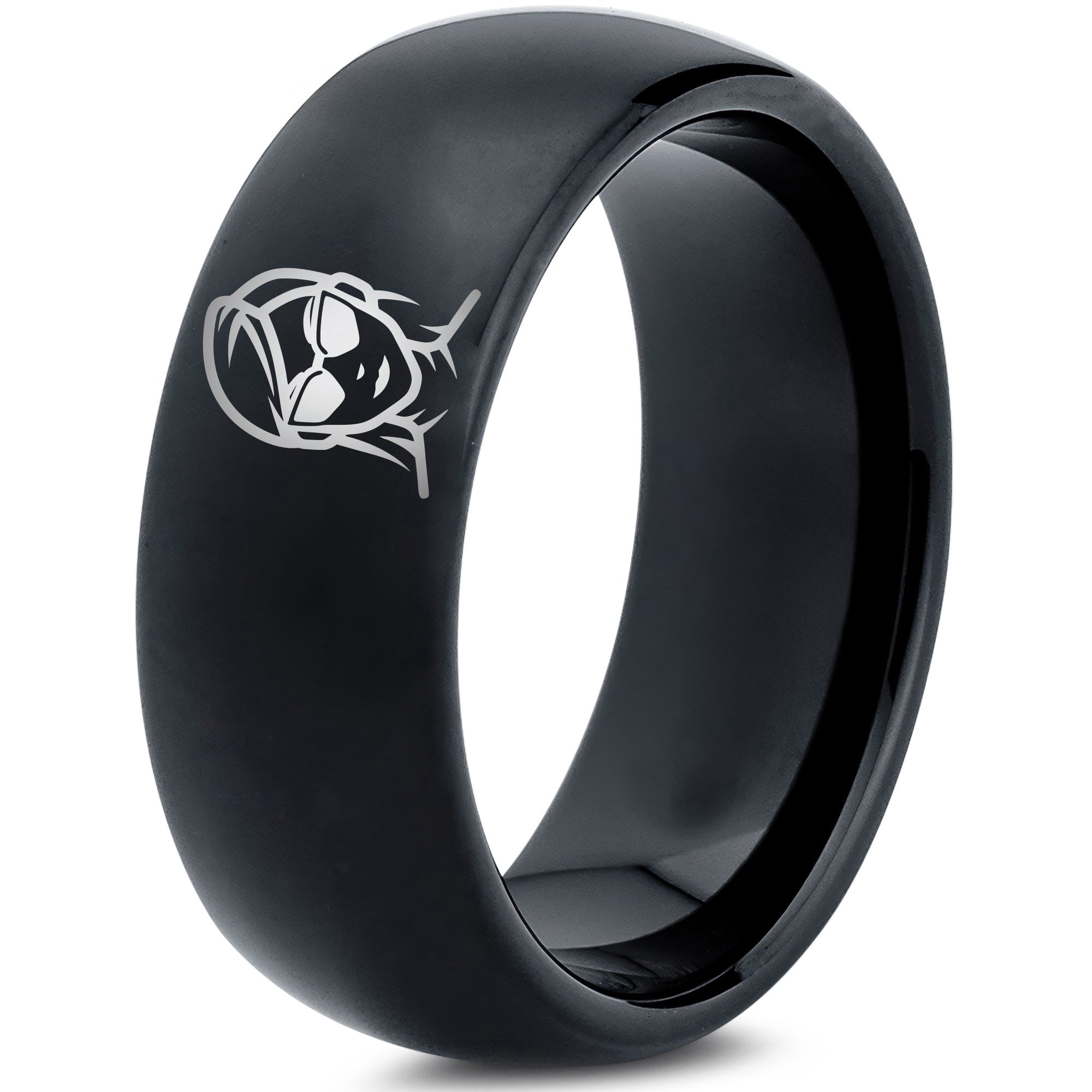Black Class Rings for Women Tungsten Gamer Mens Jewelry Trending 70s 1 Year Anniversary