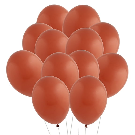 Fun Express Bulk 100 Pieces Tuftex Matte Burnt Orange 11" Natural Latex Balloons