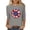 Gray, variant on ChaoHeng 3/4 Length Sleeve Womens Tops Summer Tops, Tees & Blouses July 4th Independence Day Print Round Neck Plus Size Loose Wine S