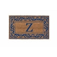 thumbnail image 1 of CocoMatsNMore Monogram (R) Vinyl Backed Blue Rolling Scrolls Border Doormats 18" x 30", 1 of 1