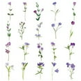 thumbnail image 1 of 40 Pcs Fleurs Simulées Autocollants de Scrapbooking Pack Série Plantes Décalcomanies Transparentes Collection pour, 1 of 7