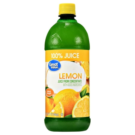 Great Value 100% Juice, Lemon, 32 Fl Oz, 1 Count - Walmart.com