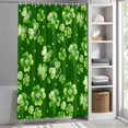 thumbnail image 6 of St. Patrick's Day Shower Curtain Set, Waterproof Shower Curtains for Bathroom, Spring Shamrock Leaves Polka Dots Dark Green Washable Fabric Bath Curtain for Bathtub Decoration with Hooks 54x78 Inches, 6 of 9