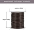 thumbnail image 2 of Unique Bargains Beading Thread Bracelet Weave Bead Craft Cord 2mm 78M/Roll (85-Yards) Decorative String, Dark Brown, 2 of 7