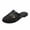 Black, variant on Women Hollow Woven Straw Effect Buckle Detail Closed Toe Slide Sandals Slip On Breathable Footwear For Casual Outdoor Summer Daily Home Beach