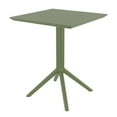 thumbnail image 2 of Siesta ISP114-OLG Table de Salle à Manger Pliante Carrée de 24 Po&44; Vert Olive, 2 of 3
