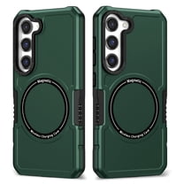 Allytech for Samsung Galaxy S23 Plus/S23 Case, Support Magsafe Wireless Charging Military Grade Hard PC Shockproof Anti-Scratch TPU Case for Samsung S23 Plus 5G, Darkgreen