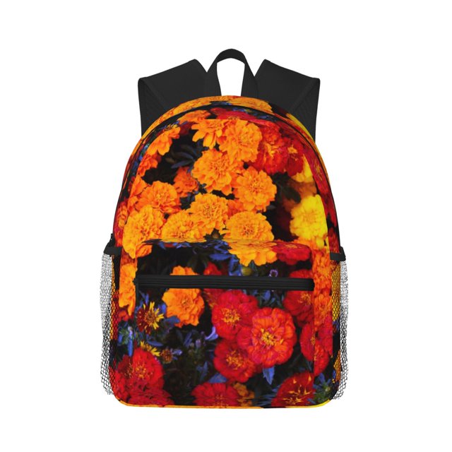 Disketp Marigold Flowers In Different Colors Mochila Ligera Clásica con Múltiples Bolsillos, Mochila Casual para Hombre y Mujer, Ideal para Escuela, Trabajo y Viajes