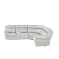thumbnail image 4 of Aviator Modern Style Recliner Sectional Sofa made with Wood in Beige, 4 of 14