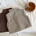 thumbnail image 6 of CSChome 9M-7Y Toddler Baby Fall Winter Warm Vest for Girls Boys Kids Zipper up Plaid Waistcoat Outwear Sleeveless Jacket with Large Pockets, 6 of 9