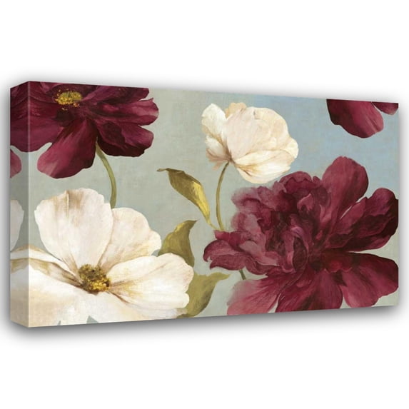 Asia Jensen 24x17 Gallery Wrapped Canvas Wall Art Titled - Deep Peonies II
