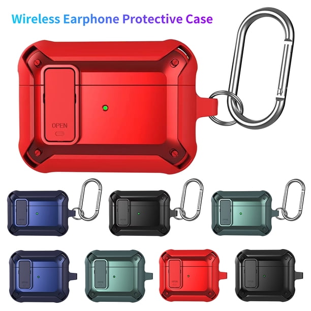 Gwong Electrónica Funda protectora anti-gota a prueba de golpes Amour Diseño Bluetooth-Compatible con el interruptor de bloqueo Auricular de Auriculares para AirPods 1/2/3 / Pro