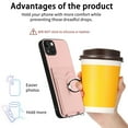 thumbnail image 5 of Allytechgroup iPhone 12 Pro Case with Cards Holder, Crossbody Shoulder Strap Ring Holder Kicsktand Bumper Shockproof Slim Fit Wallet Case Cover for Applle iPhone 12 Pro, Rosegold, 5 of 9