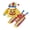 Yellow, variant on RUINIXCW Baby Boy Halloween Clown Adorable Long Sleeve Clown Face Print Tops and Striped Suspender Pants Hat Set