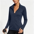 thumbnail image 5 of WAGUTH Women's Sun Protection Athletic Jacket Long Sleeve Full-Zip Workout Running Tops with Thumb Holes & Pockets,Dark Blue,XXL, 5 of 5