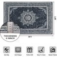thumbnail image 4 of 5X7ft Area Rug,Persian Blooms Design Washable Non-Skid Floor Rug, Farmhouse Area Rug for Living Room,Bedroom, Kitchen, Laundry Room,Dining Room,Home Office-Black, 4 of 9