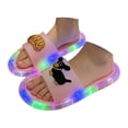 thumbnail image 3 of Djtdsds Kids LED Light-Up Slide Sandals Fun Open-Toe Shoes Color:Pink,Size:5-5.5 Years, 3 of 8