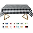 thumbnail image 3 of Checkered Square Tablecloth Waterproof Spillproof Wrinkle Resistant Heavy Weight Soft Gingham Table Cloth for Picnic Dinner and Party Washable Polyester Fabric, 60 x 60 Inch Black and White, 3 of 6
