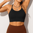 thumbnail image 2 of WQD 2 Pack Sports Bras for Women Crisscross Back Ribbed Knit Crop Top High Support Wirefree Padded Workout Yoga Bra Comfortable Athletic Tank Top for Gym Running Training, 2 of 8