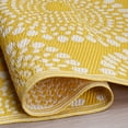 thumbnail image 6 of Fab Habitat Outdoor Rug - Waterproof, Fade Resistant, Crease-Free - Premium Recycled Plastic - Floral Medallion - Large Patio, Deck, Sunroom, Camping, RV - Rio - Yellow - 8 x10 ft, 6 of 10