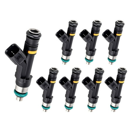 Set of 8 ISA Fuel Injectors for 2007-2008 Ford F-150 2008-2010 Ford F-250 Super Duty 2008-2010 Ford F-350 2008 Ford Lobo Super Duty 2008 Lincoln Mark LT V8 5.4L Replacement For FJ997