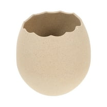 Egg Shape Vase Eggshell Tableware Vase Decorative Bowl 11.8X10.8X10.8CM Khaki