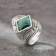 thumbnail image 2 of QQTDFG Women Vintage 925 Silver Turquoise Rings Wedding Party Jewelry Gifts Size 6-10-#7-6, 2 of 3