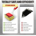 thumbnail image 2 of GRILLART Grill Brush Bristle Free. Upgraded BBQ Replaceable Cleaning Head, Unique Seamless-Fitting Scraper Tools for Cast Iron/Stainless-Steel Grates, Safe Barbecue Grill Cleaner-Red, 2 of 9