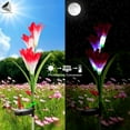 thumbnail image 5 of PULLIMORE 2 Packs Solar Lily Flowers Lights Waterproof LED Garden Night Lamp for Patio Lawn Yard Decoration (White), 5 of 8