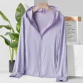 thumbnail image 2 of Ropa de abrigo de secado rápido para hombre y mujer, chaquetas básicas con capucha transpirables y protector solar, abrigo fino elástico, trajes para parejas, 2 of 5