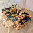 thumbnail image 5 of Halloween Pumpkins and Candy Corn Rectangle Tablecloth 60"x120",Waterproof Polyester Rectangle Table Cloth, Wipeable Spillproof Polyester Tablecloth for Dining, Camping, Indoor and Outdoor, 5 of 6