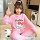 thumbnail image 1 of Conjunto de ropa de dormir para niños de lana de Coral grueso para niños y niñas, ropa para el hogar, conjunto de pijamas para niños de estilo invernal de Chi continental, 1 of 5