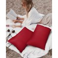 thumbnail image 5 of Waterproof Outdoor Throw Pillows with Inserts 12"x20", Pure Red Soft Decorative Pillowcases for Couch Bedroom, Simple Solid Color Pillow Covers for Sofa Living Room, 5 of 8