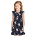 thumbnail image 1 of Vsdgher Astronaute Surf pour Filles Chemises de Nuit Manches Courtes à Volants Robe de Nuit Pyjama pour Fête Pyjama-TG, 1 of 6